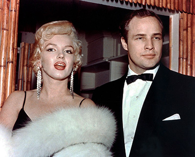 12 dicembre 1955: Marilyn Monroe e Marlon Brando.