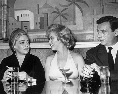 Los Angeles 1959: Marilyn e Yves Montand con la moglie Simone Signoret.